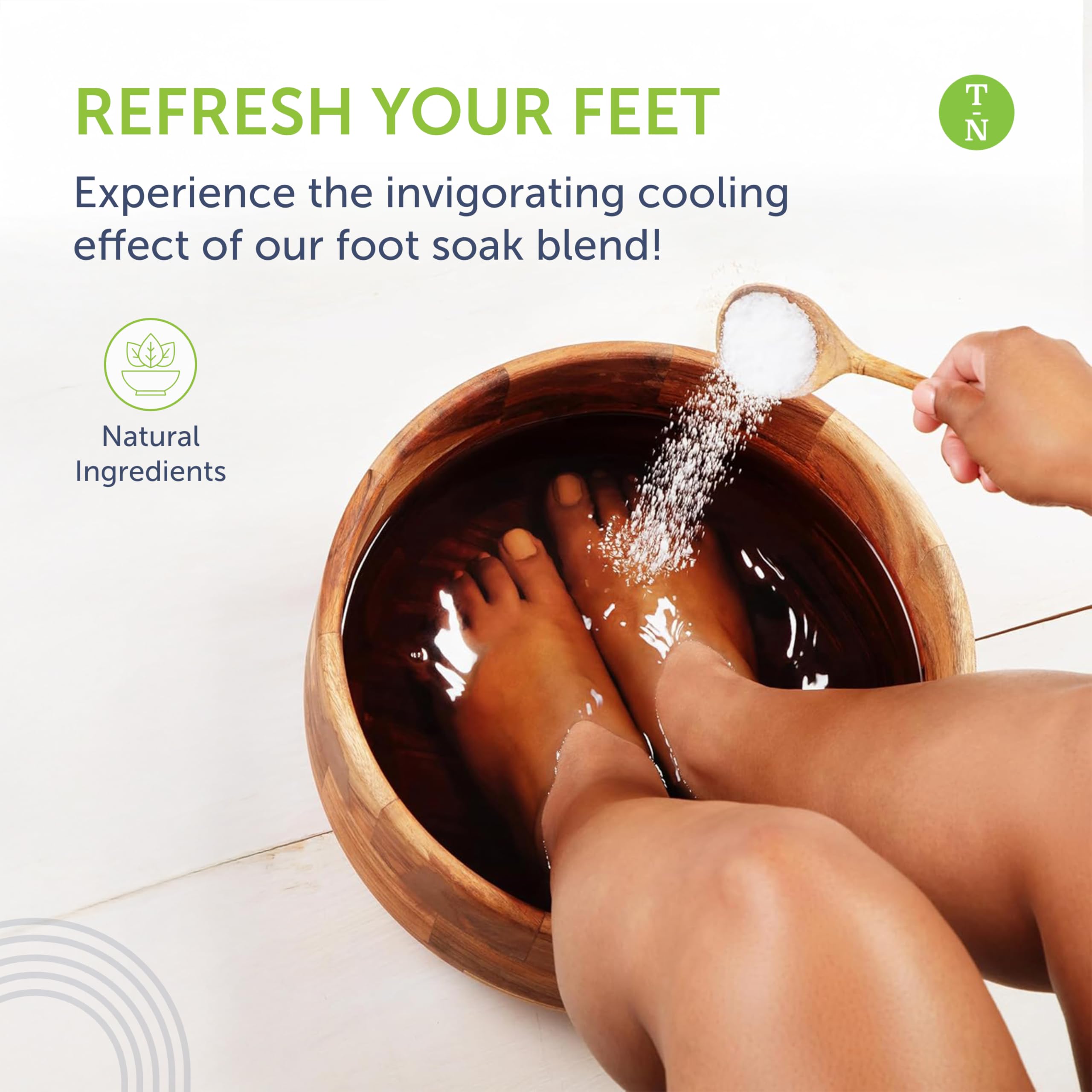 Truremedy Naturals foot soak packaging with Epsom salt and mint