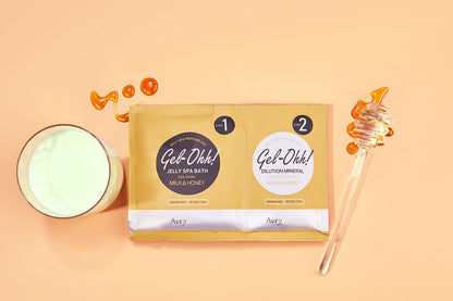 Milk and honey scented jelly spa pedicure kit