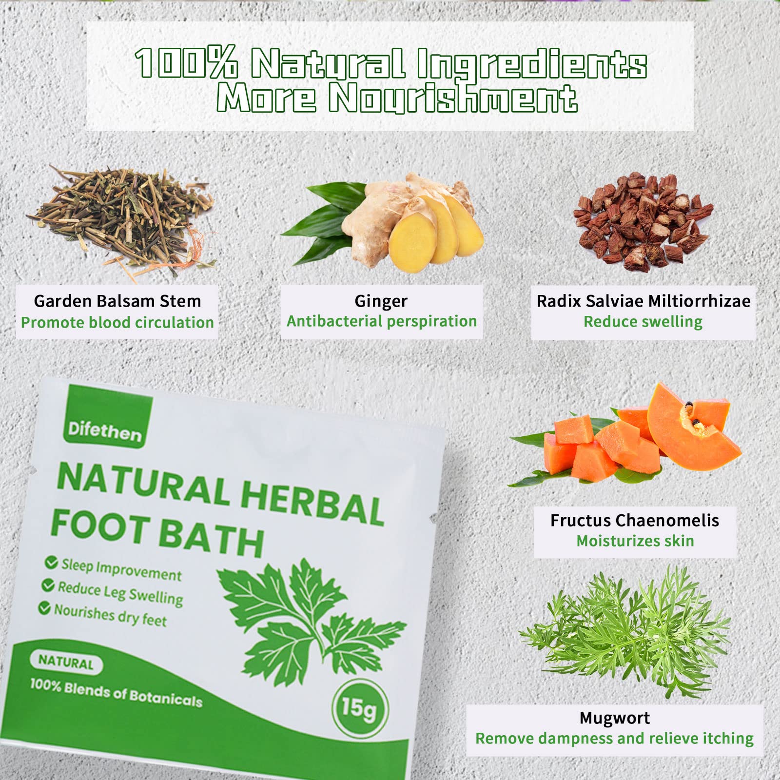 Foot basin with herbal infusion tea bag