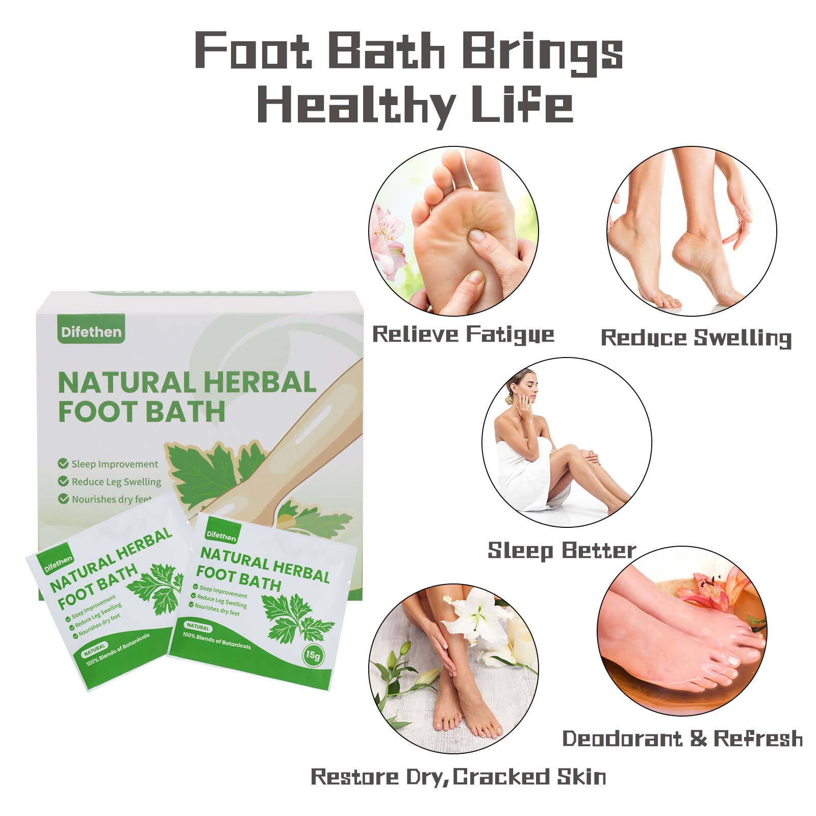 Ingredients label of Difethen wormwood foot soak