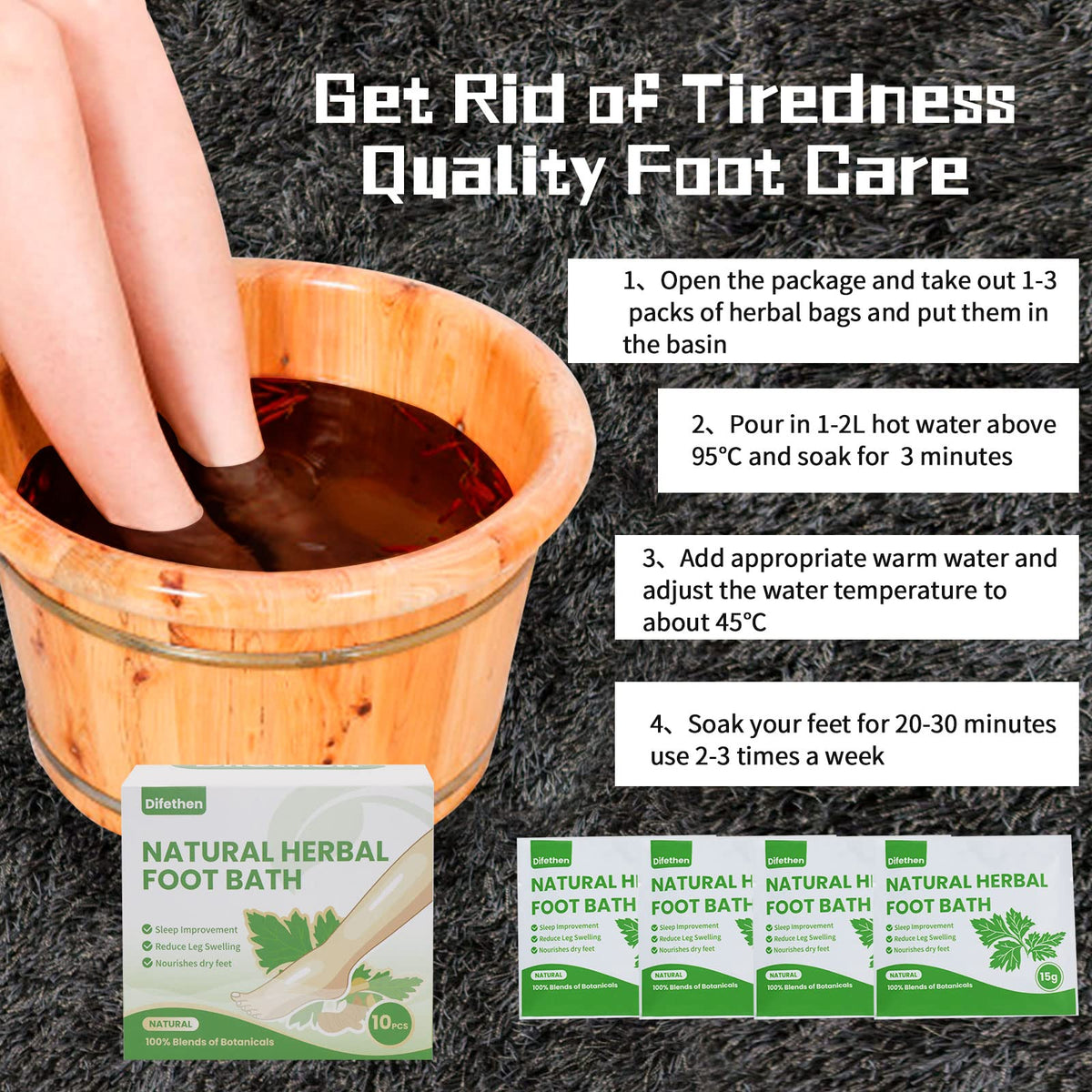 Lifestyle image of herbal foot soak relaxation ritual