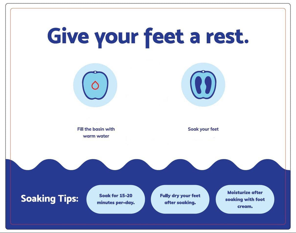 Lightweight plastic pedicure bowl positioned for home foot relaxation