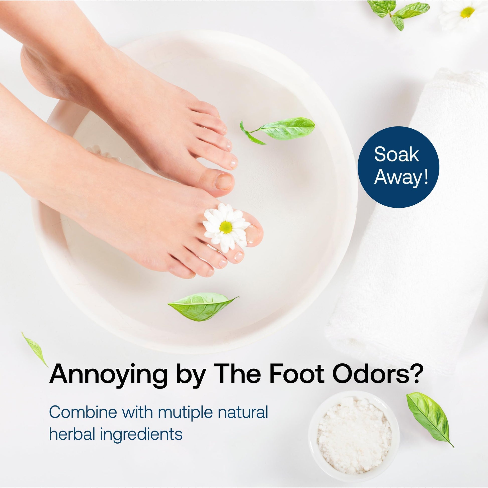 Using Olenphogy foot soak for pedicure and foot spa