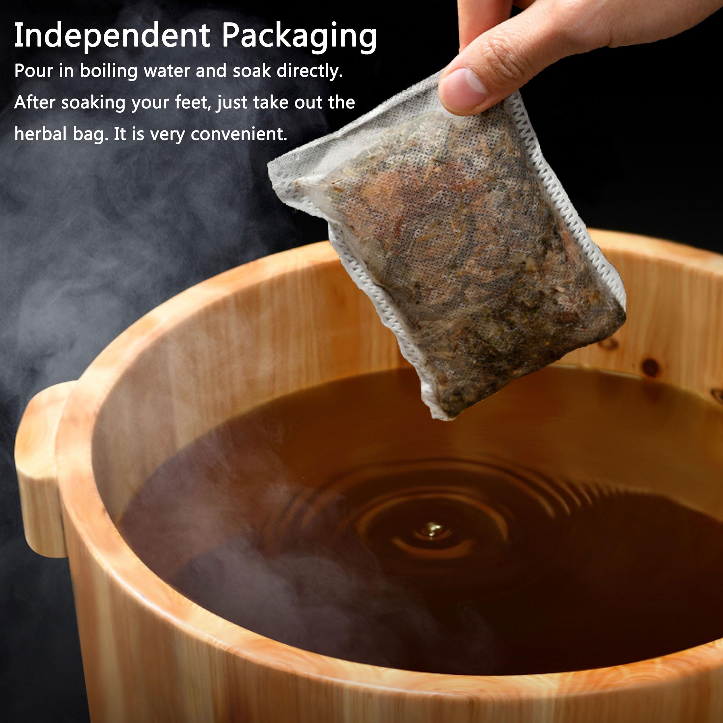 Top view of 30 pieces Skvskv herbal foot soak set