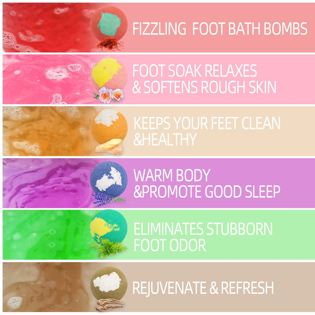 Top-down flat lay of the complete 12 pack foot spa set