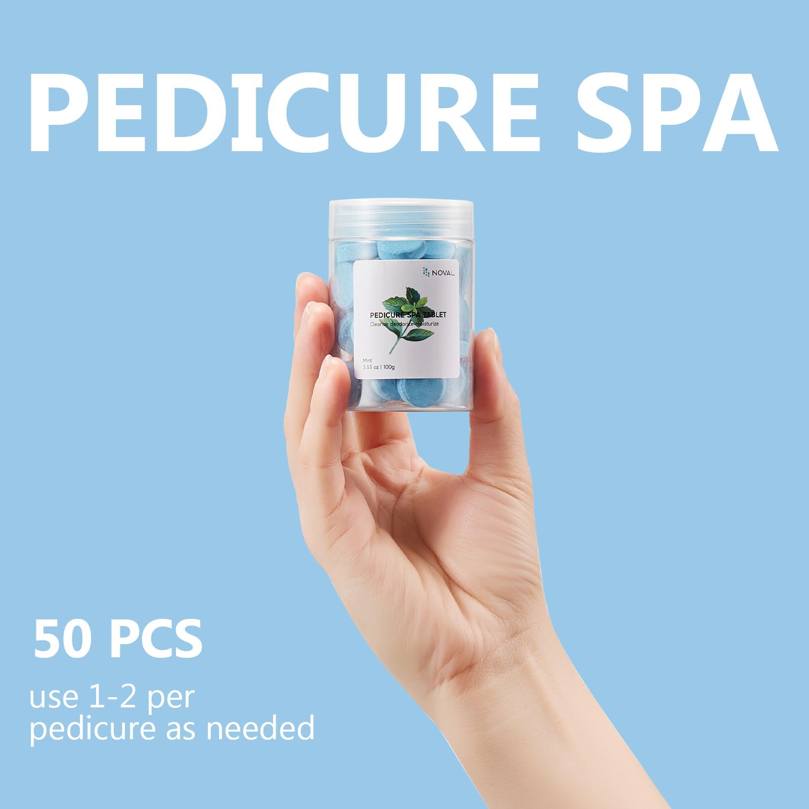 How to use Noval pedicure spa tablets illustration