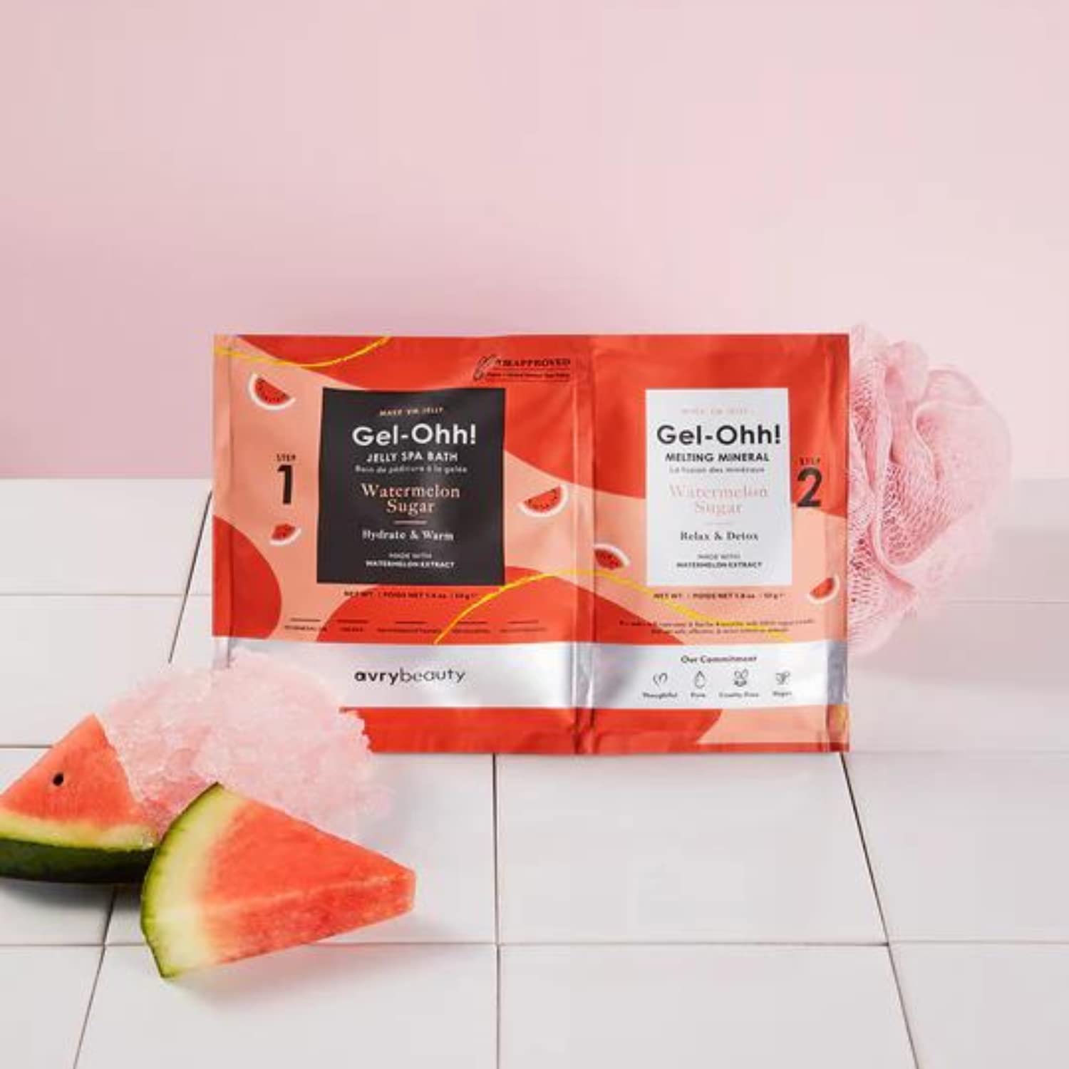 Two step Avrybeauty jelly spa system packaging