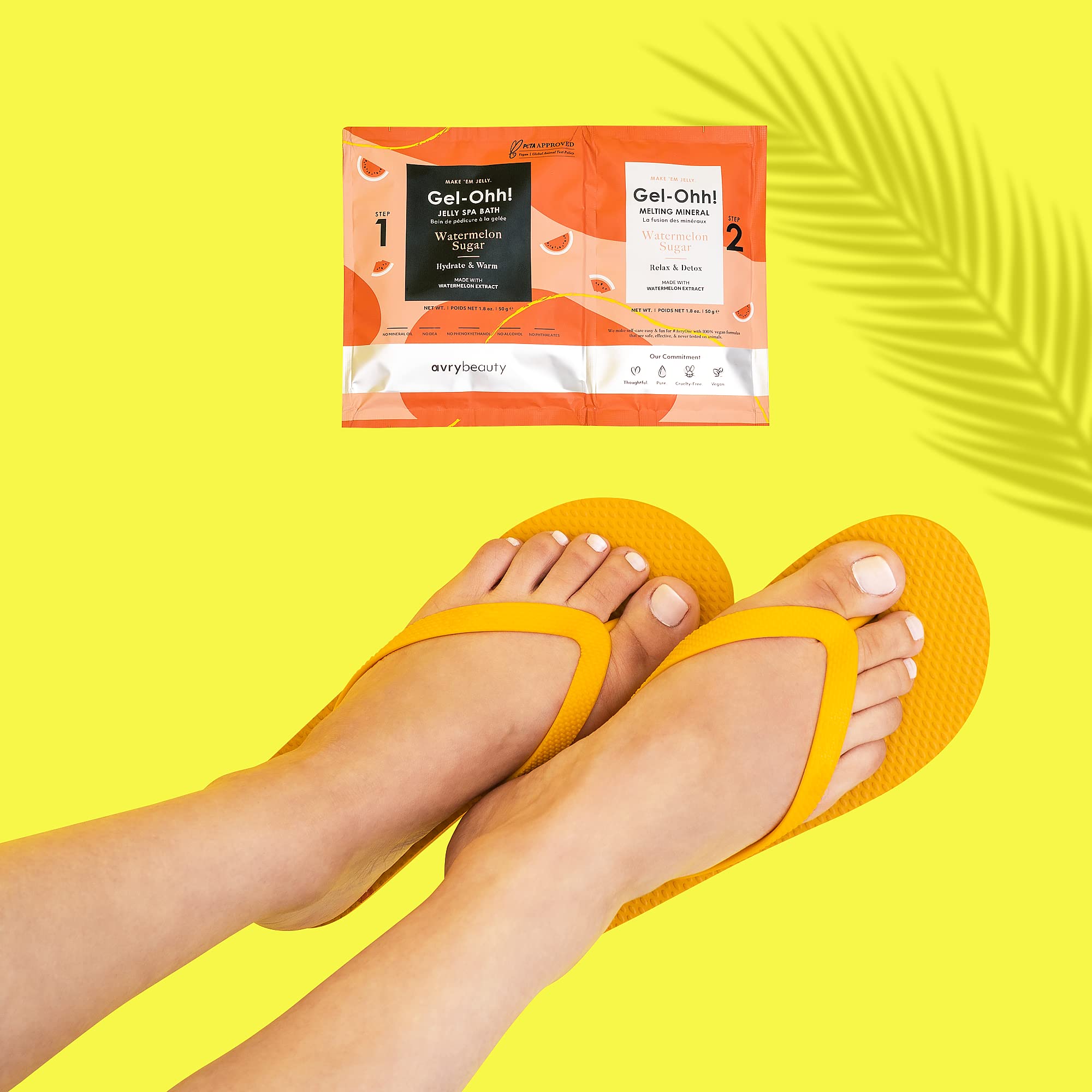 Vegan watermelon foot care soak treatment