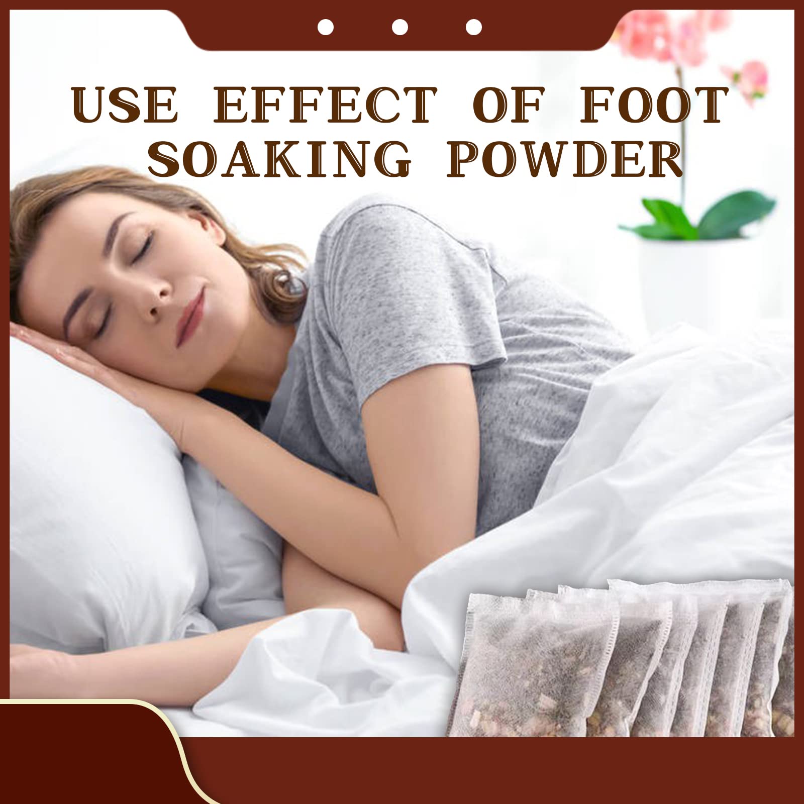 Individual herbal sachet packets for foot soak spa set