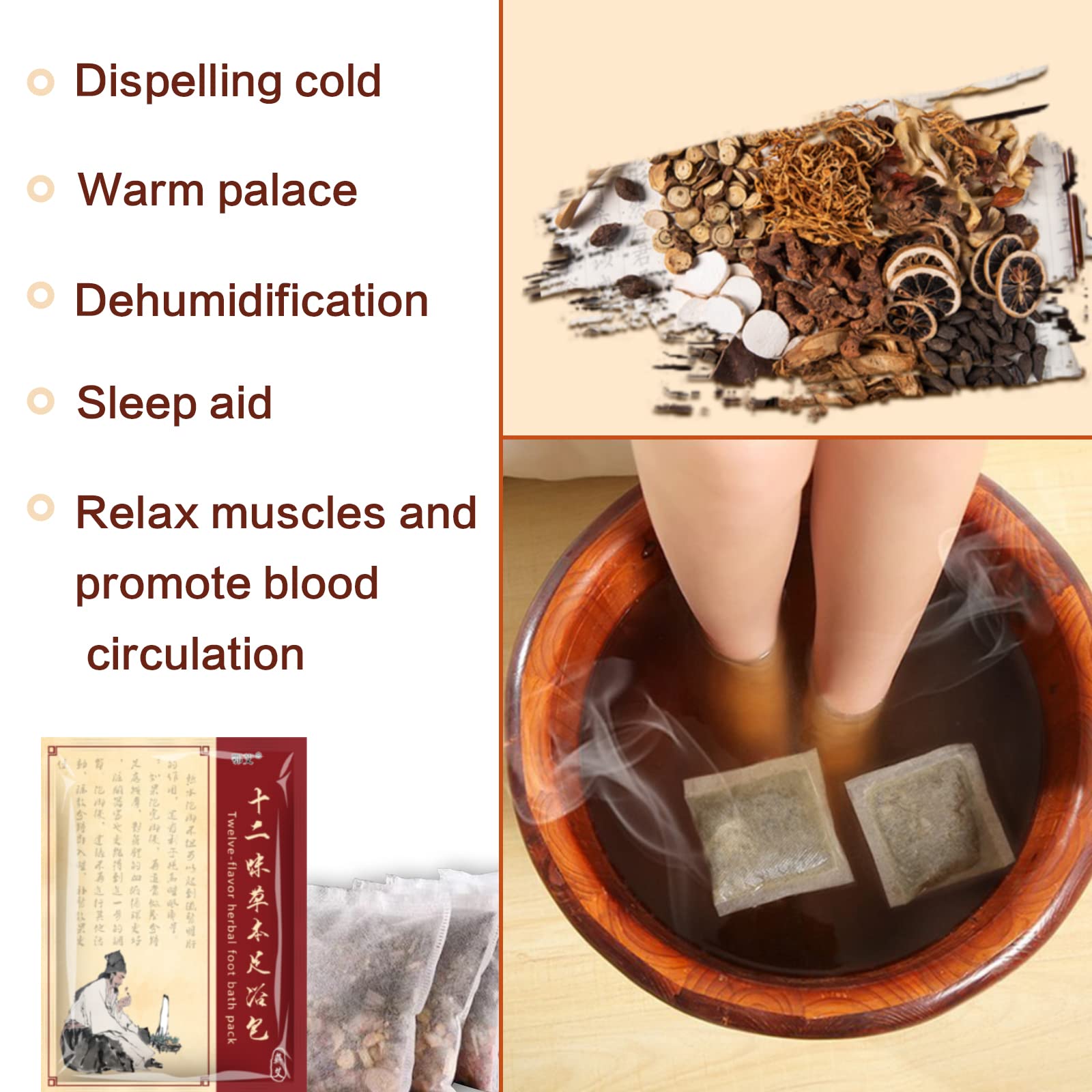 Person using herbal foot soak in a home spa setting