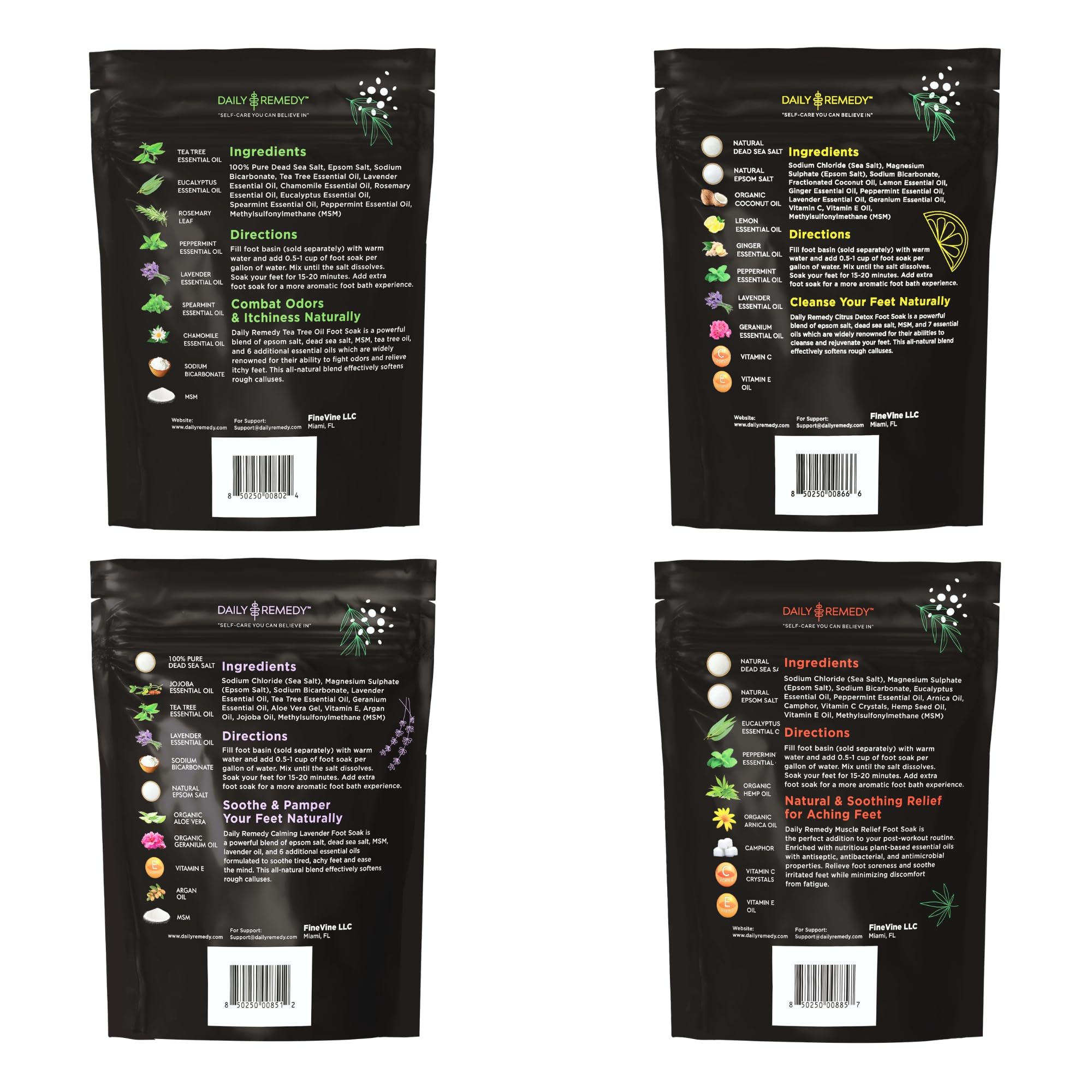 Daily Remedy Tea Tree Oil blend bag for foot odor relief