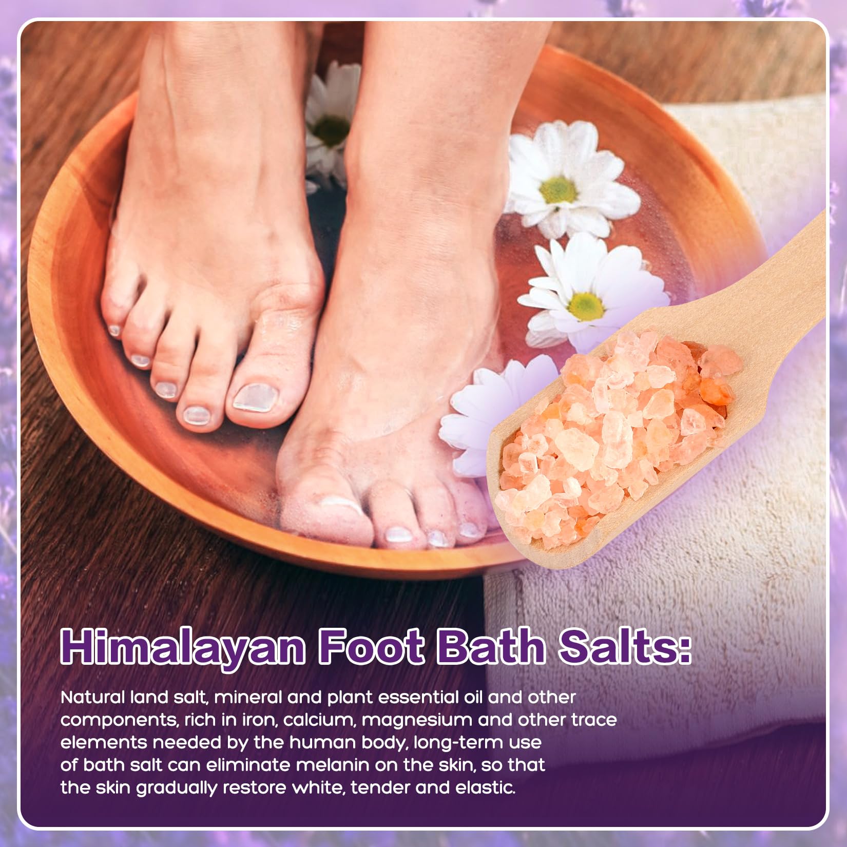 Xiweioo foot soak salt kit 500 grams jar