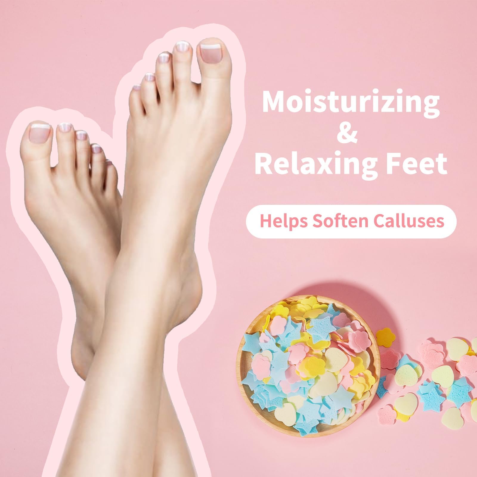 BPrettier soap flowers dissolving in water for pedicure