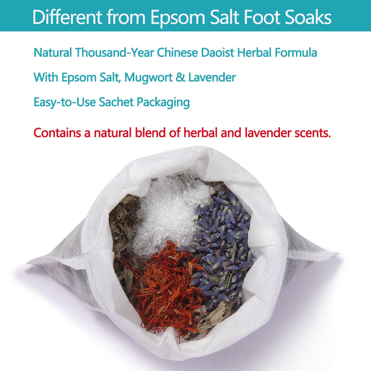 Fasplendor foot bath salts with lavender and mugwort packaging