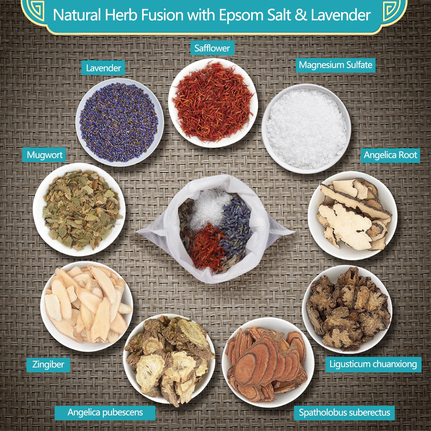Person soaking feet in a basin with Fasplendor herbal salts