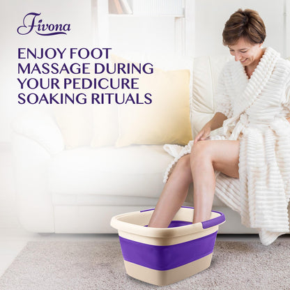 Fivona pedicure soaking tub being held by sturdy handle
