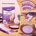 Xiweioo 20 pack foot soak individual packets layout