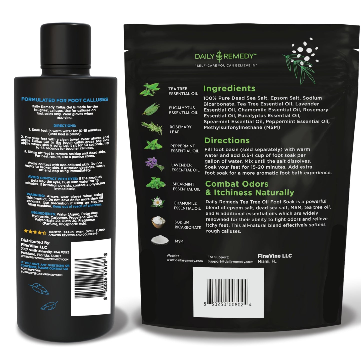 Close up of Daily Remedy callus remover gel bottle