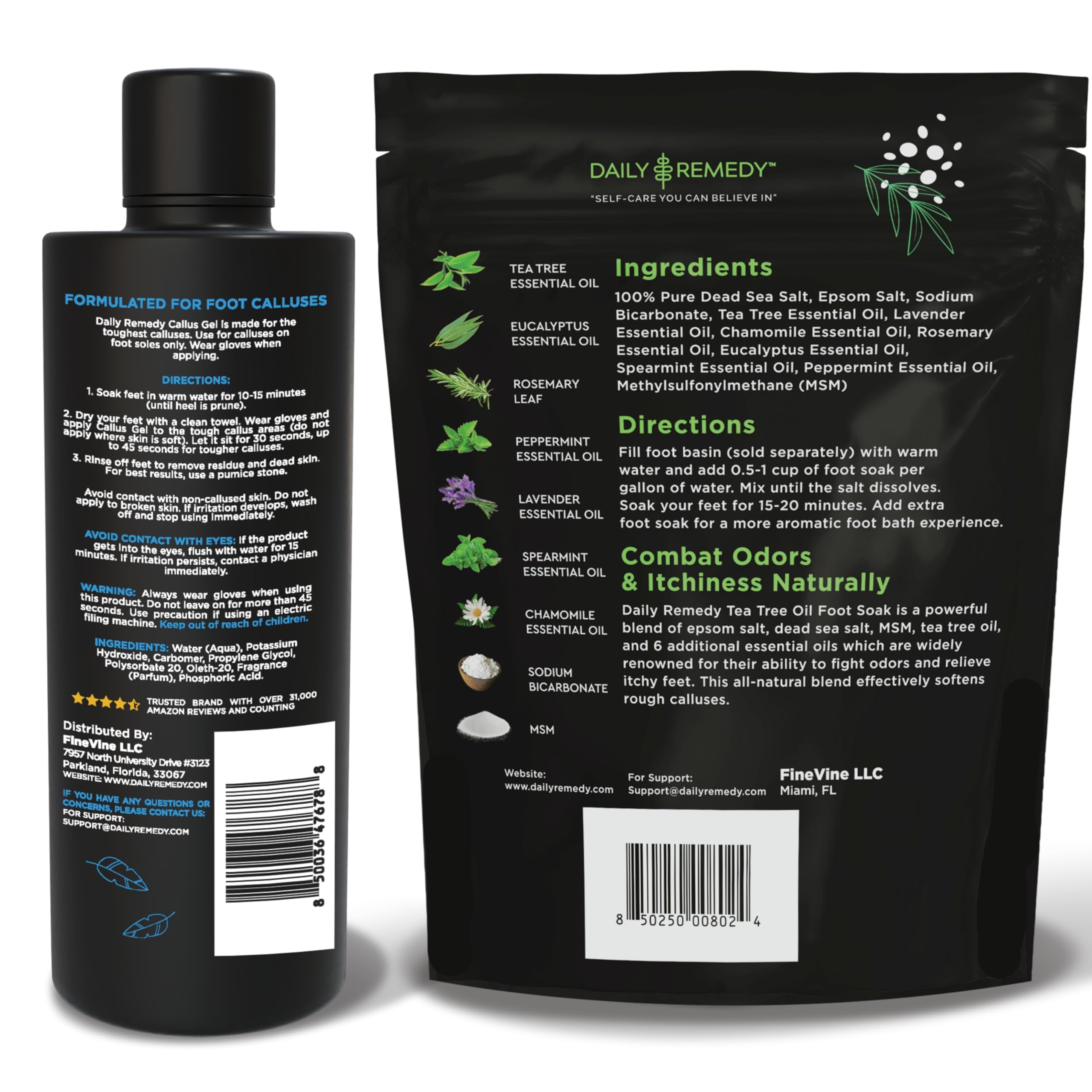 Close up of Daily Remedy callus remover gel bottle