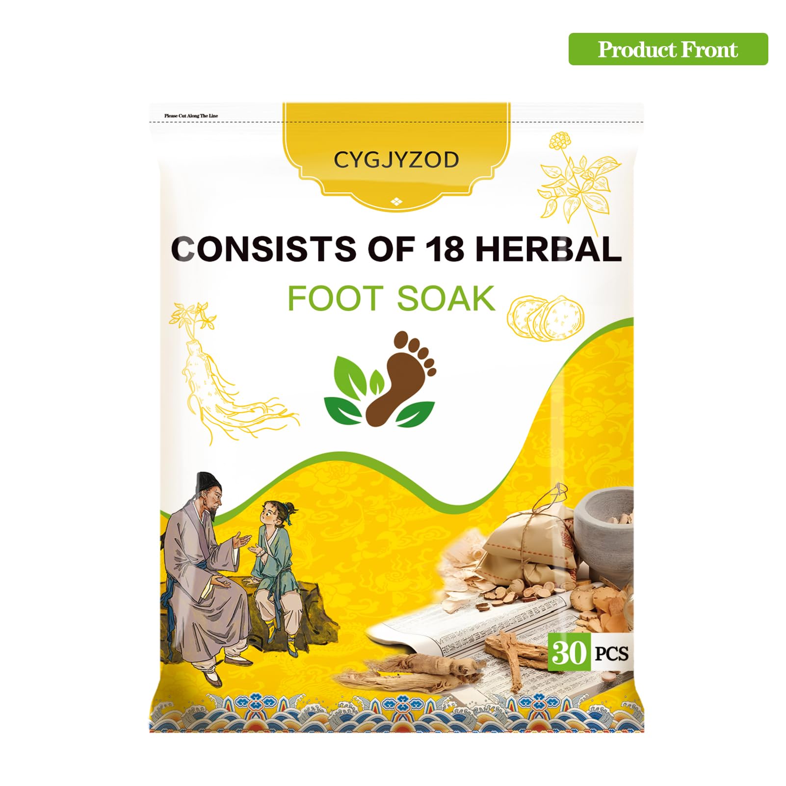 Cygjyzod 30 detox bags herbal foot soak sachet details
