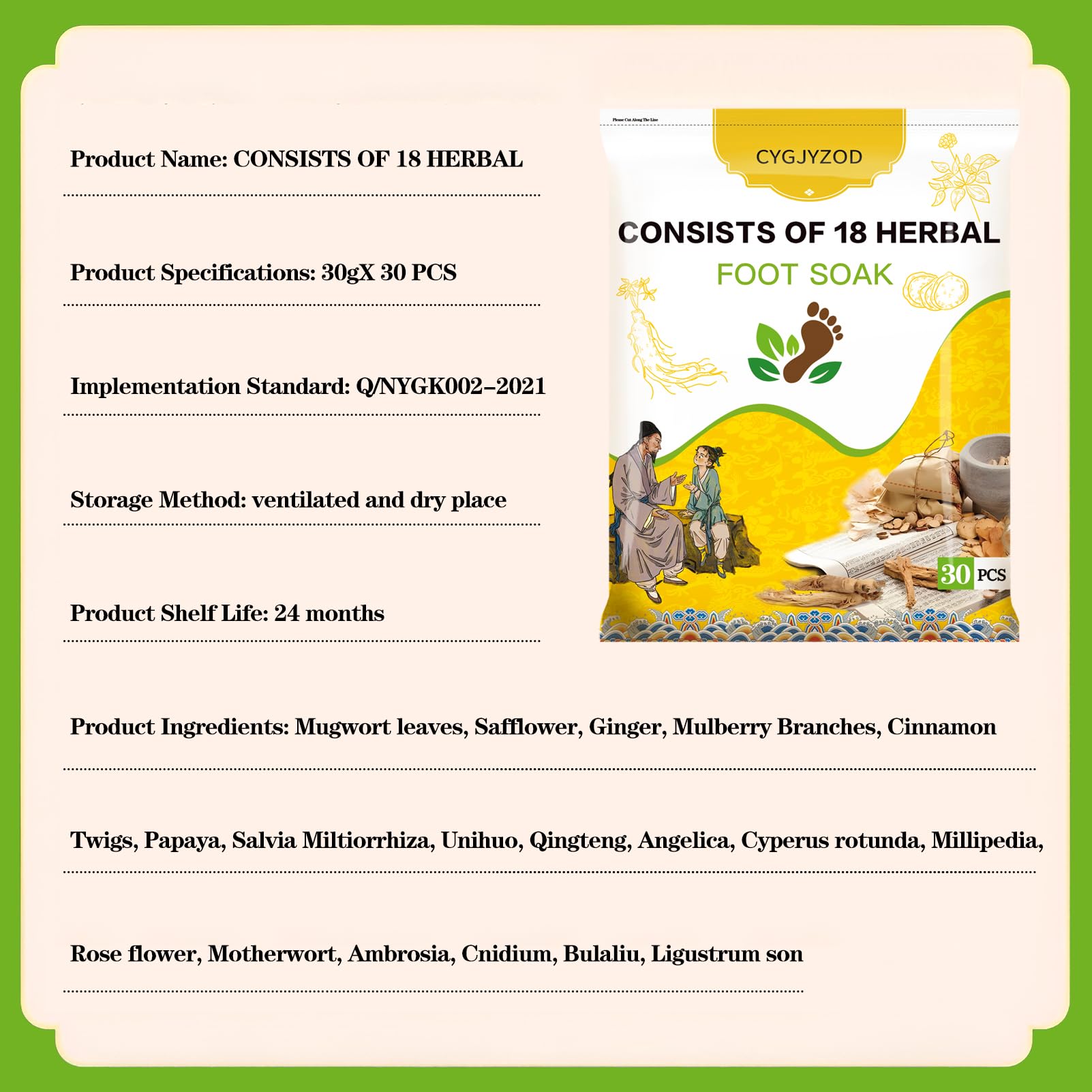 Lifestyle demonstration of herbal foot soak in basin