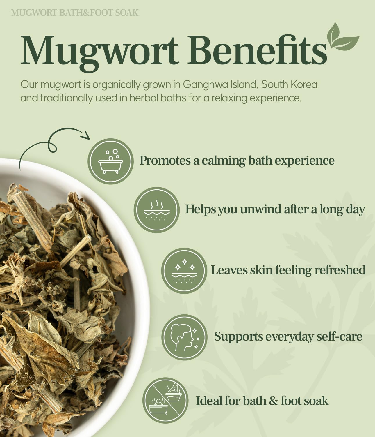 Close up of individual mugwort herbal sachets for home spa