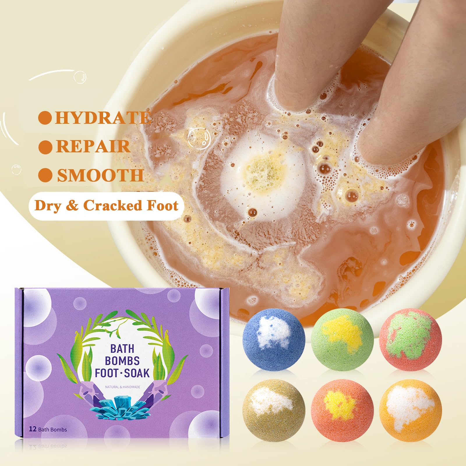 Individual organic handmade foot soak bomb wrapper
