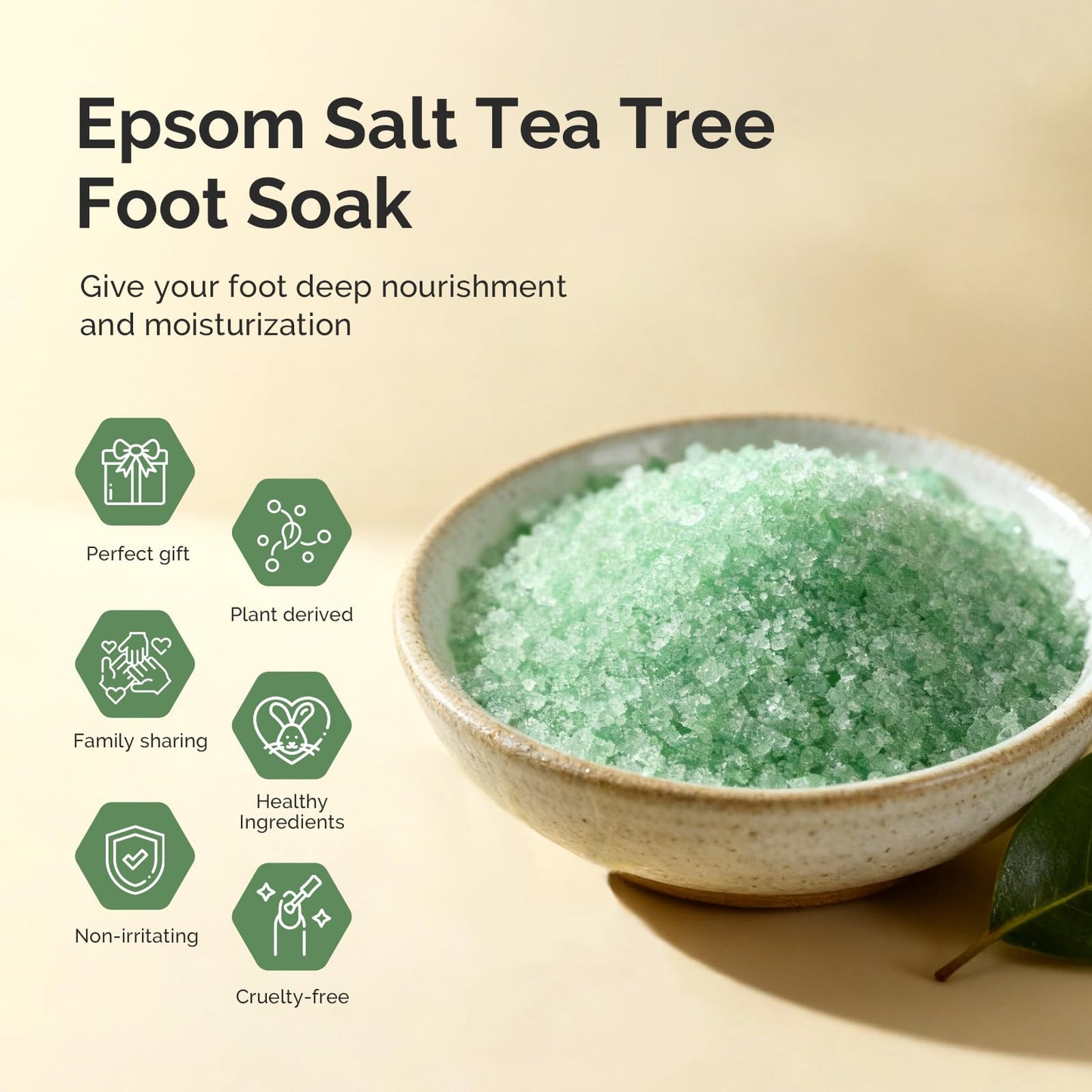 Product label detail of MelodySusie foot soak for calluses