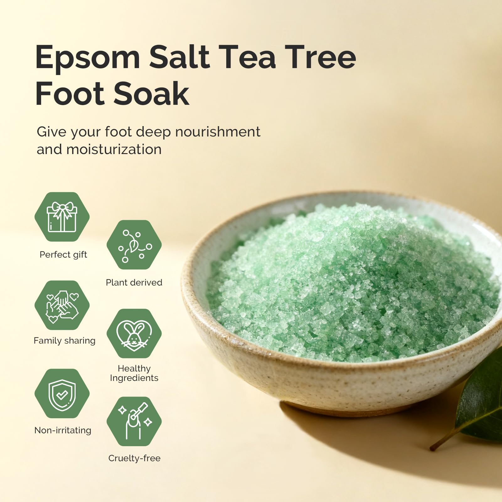 Product label detail of MelodySusie foot soak for calluses