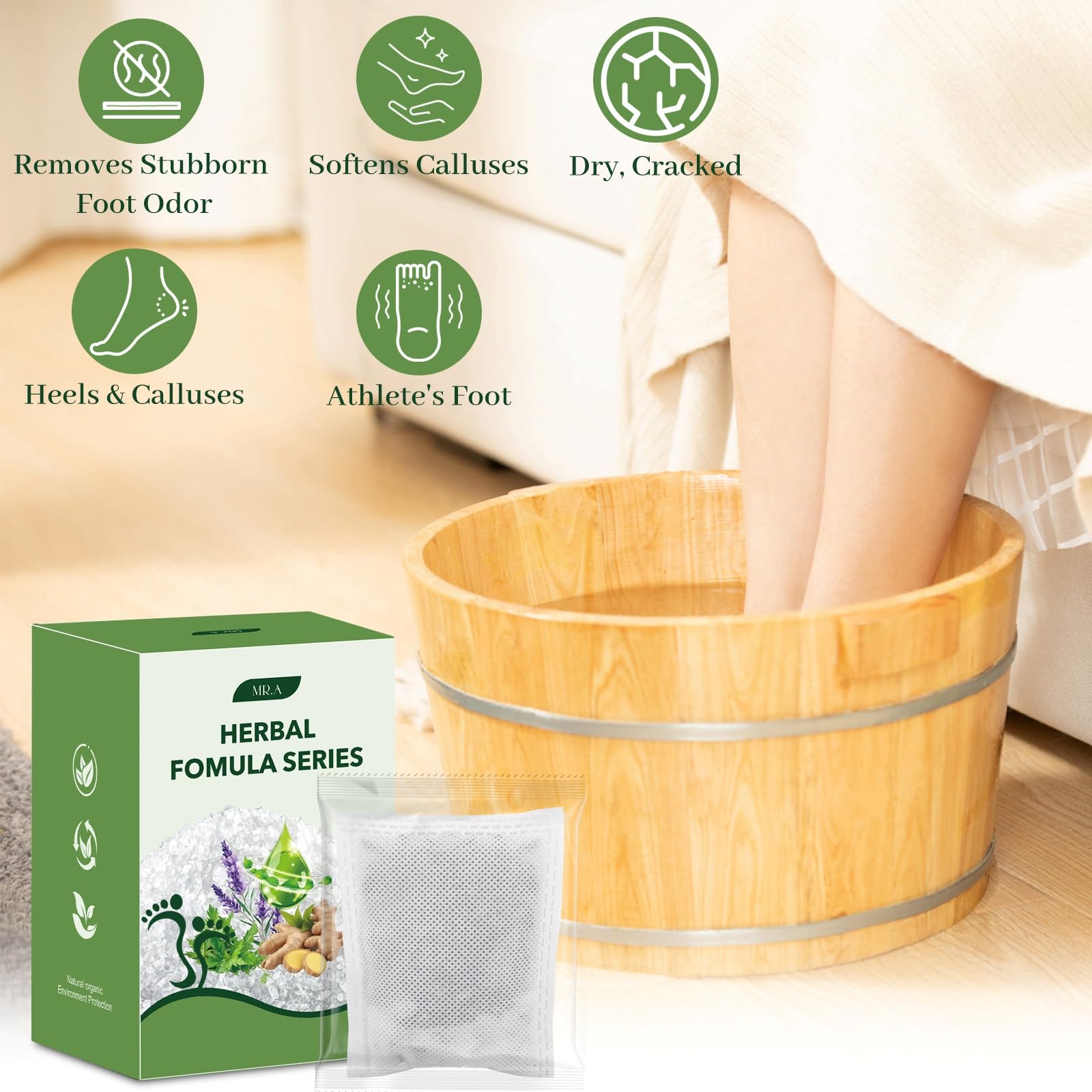 Spa-inspired setup with Epsom salt soak basin and towel