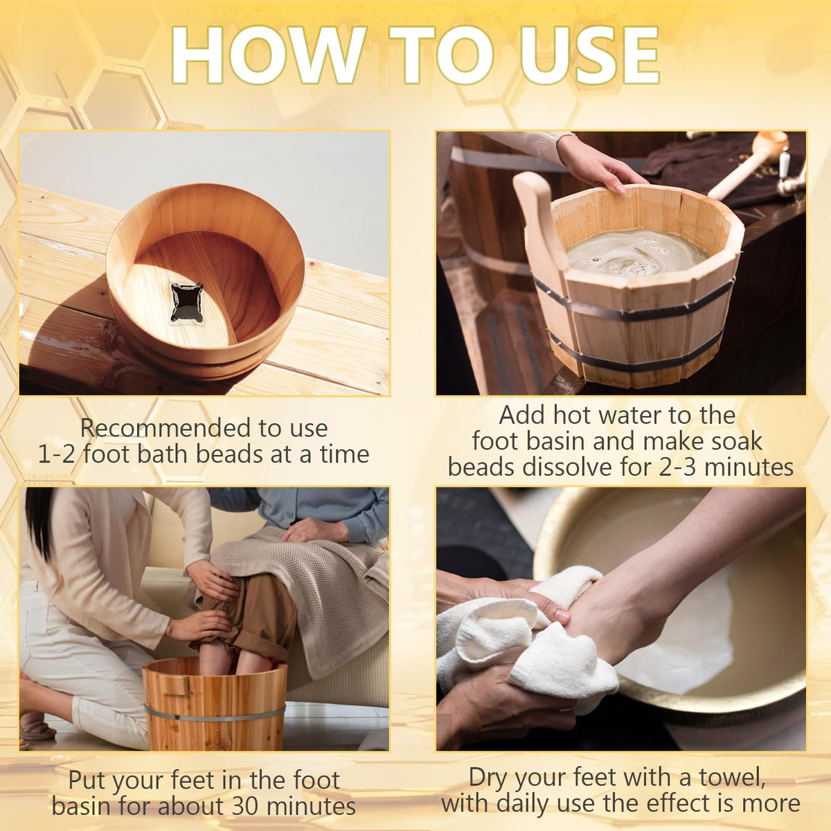 Homomdy Repwey bee venom foot soak beads full set