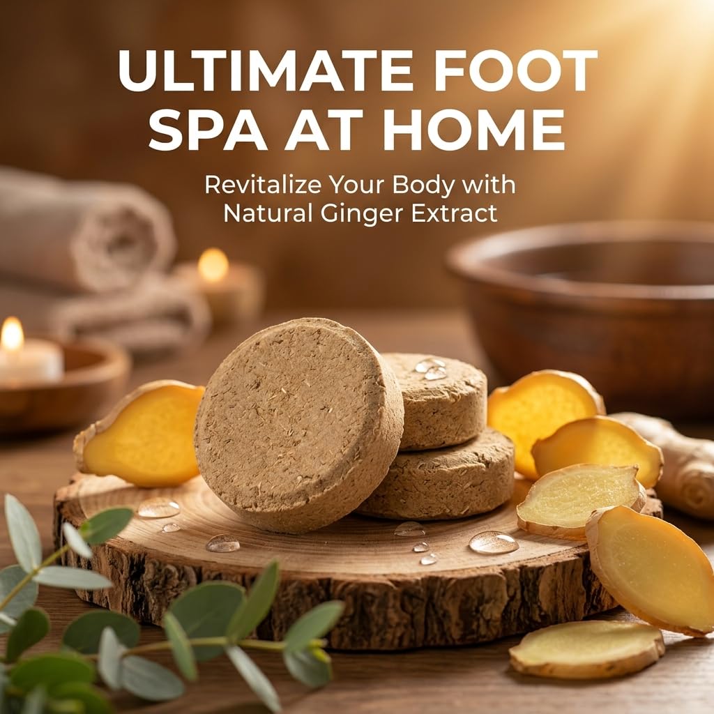 Fomiyes ginger herbal foot soak tablets dissolving in water