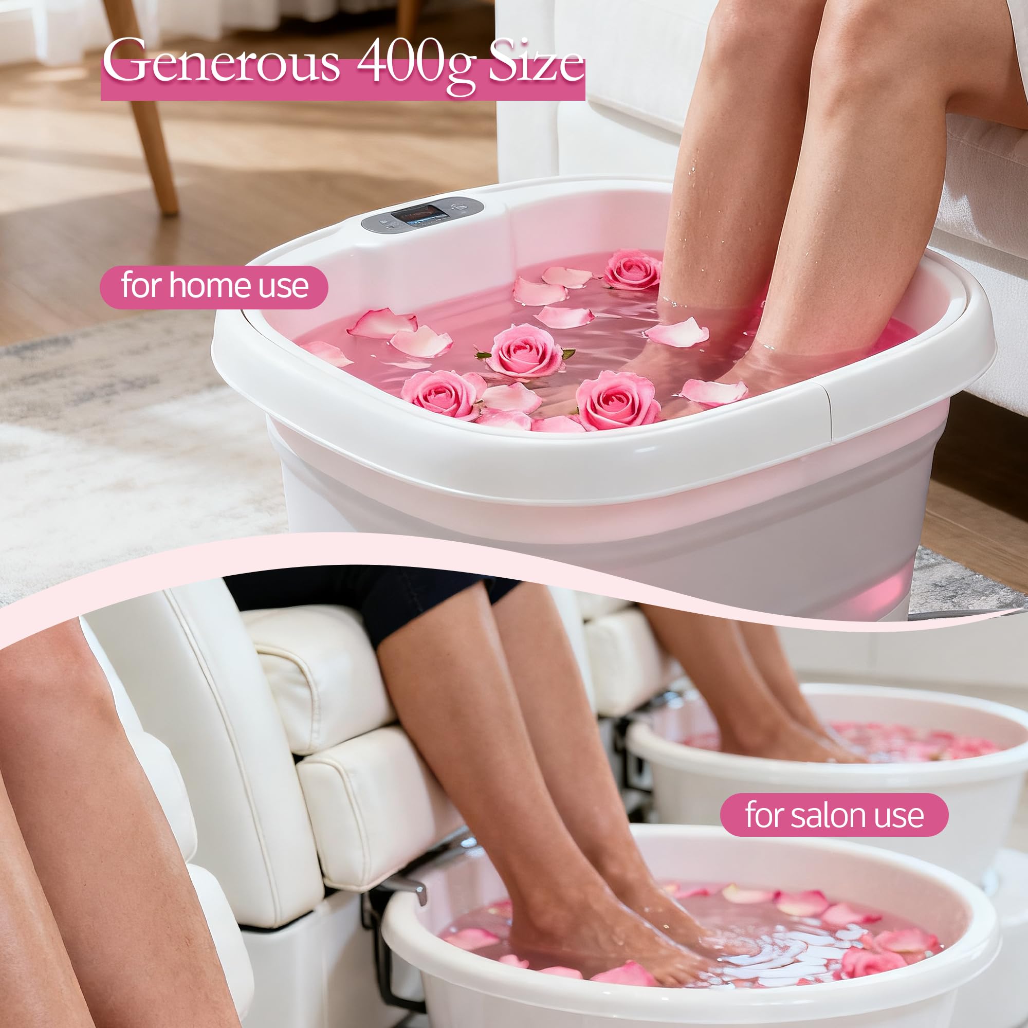 Noval foot soak tablets dissolving in water for pedicure
