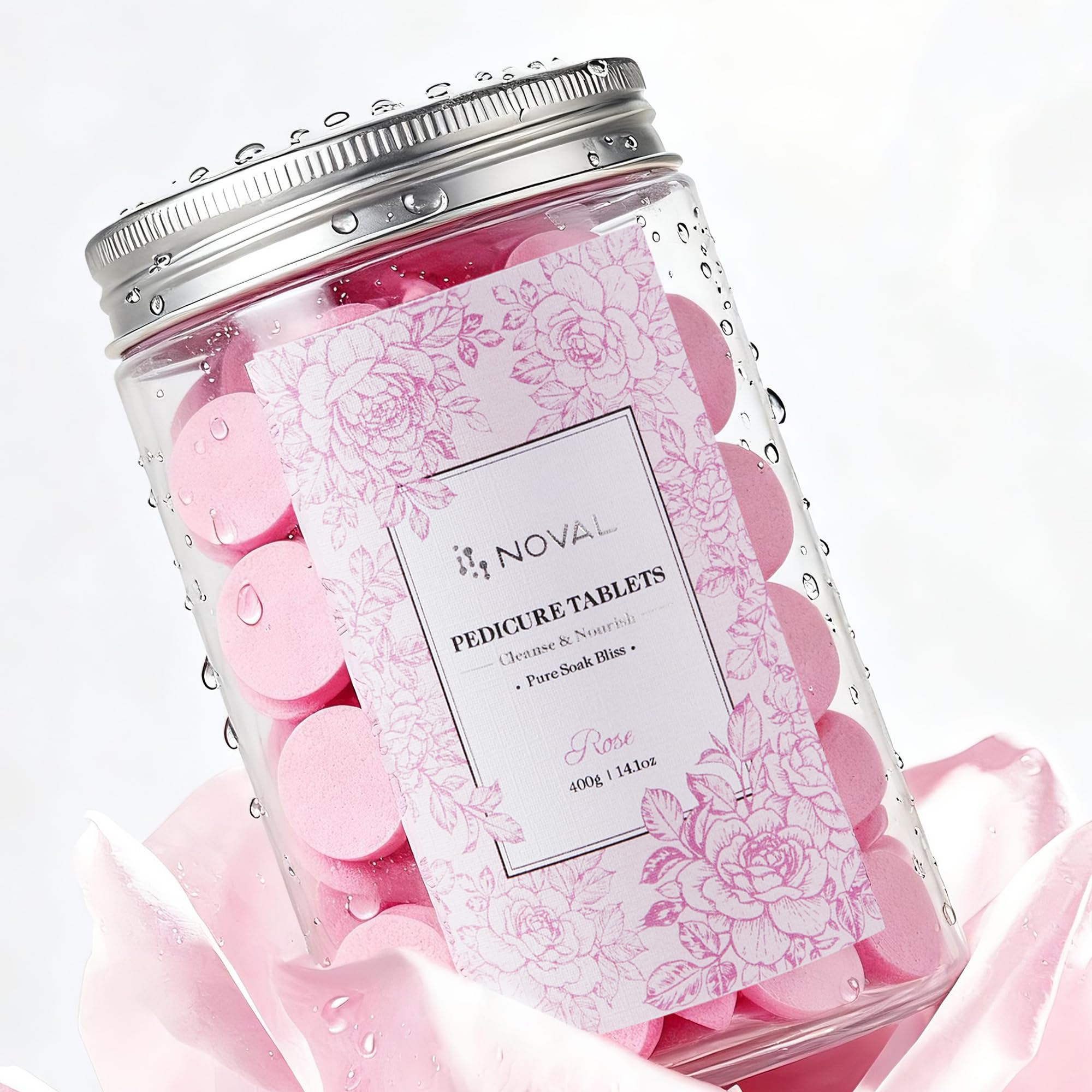 Noval rose scented tablets for home pedicure routine