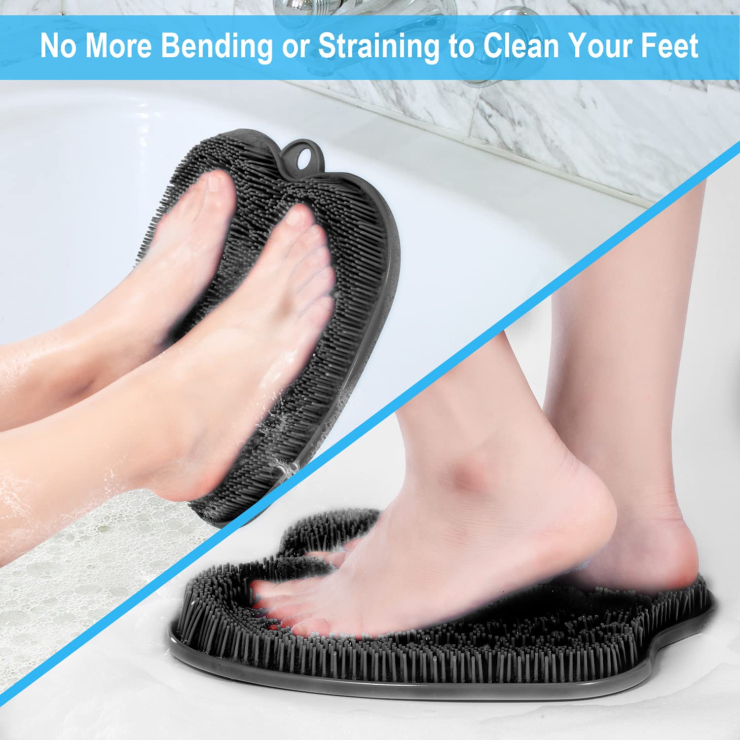 Beskar foot scrubber mat demonstrating non-slip suction cups