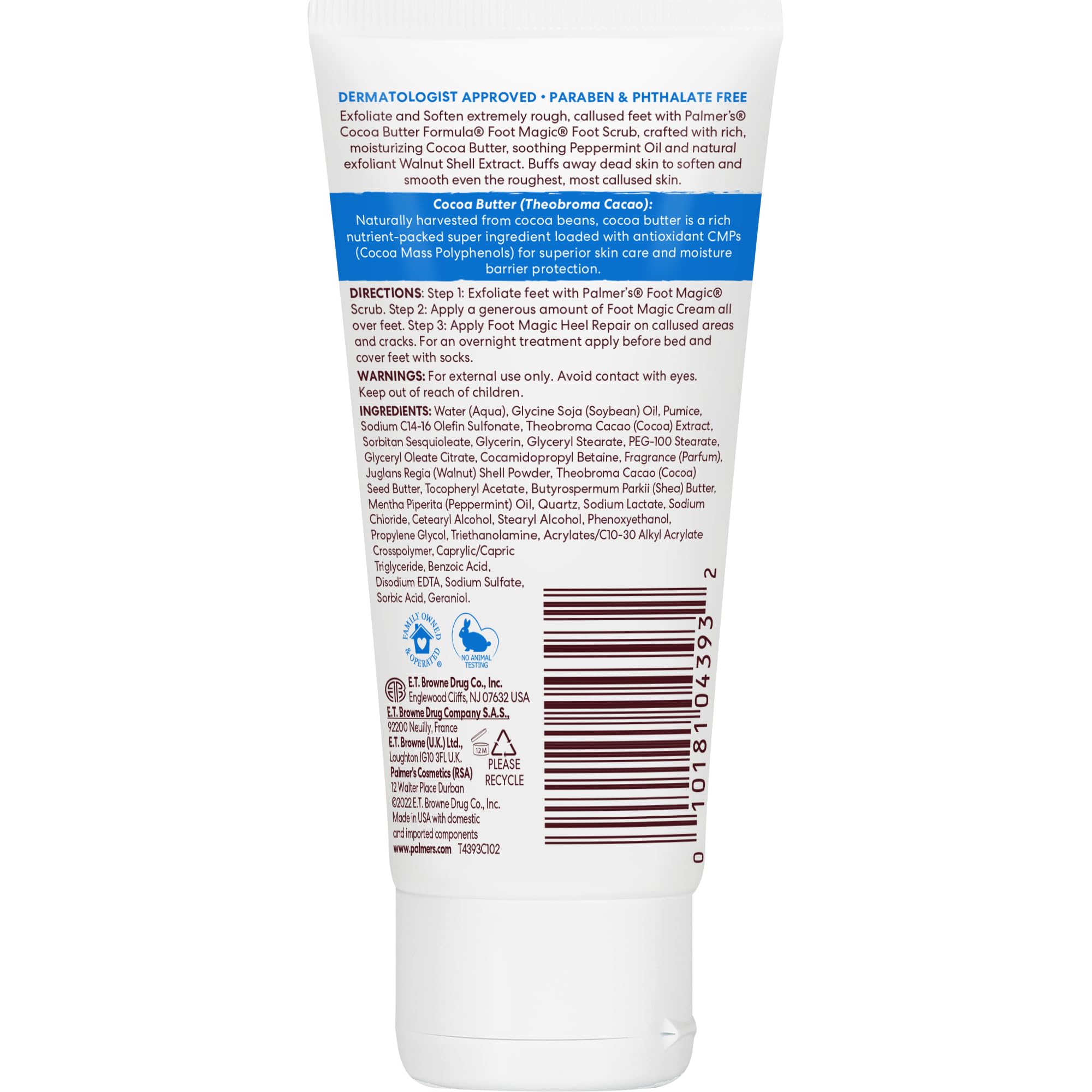 Texture shot of the granular foot scrub with walnut shell powder on fingertips