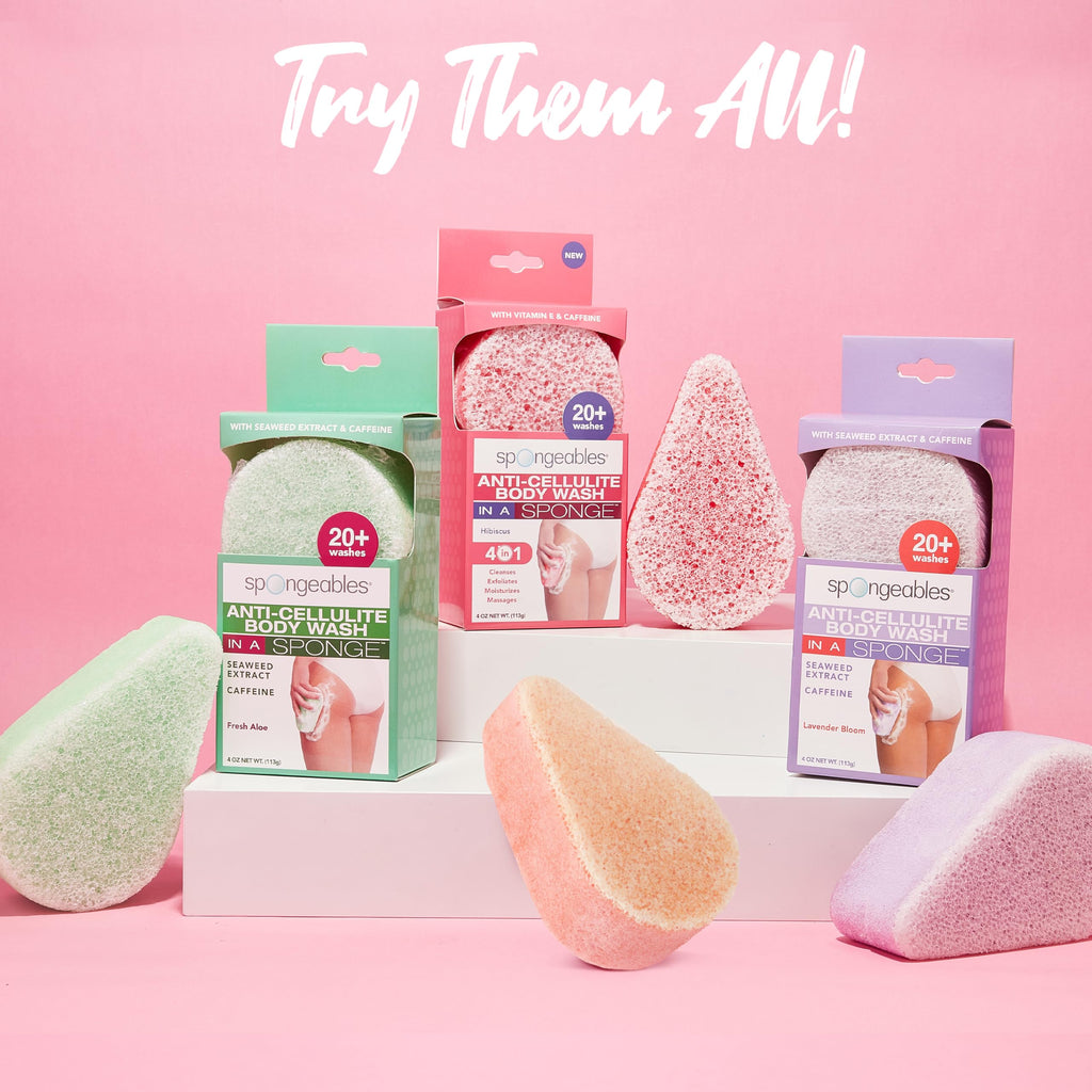 Packaging details and ingredient information for the sponge