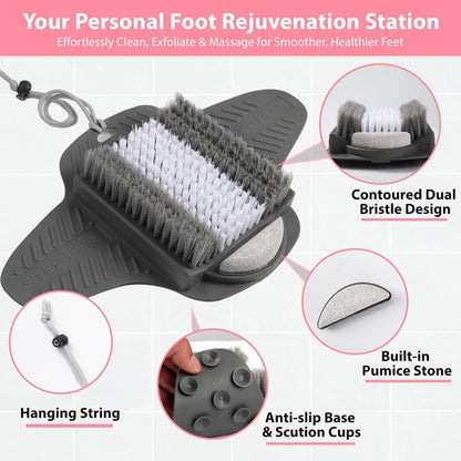Efforest foot scrubber mat showing non-slip suction cups on the bottom