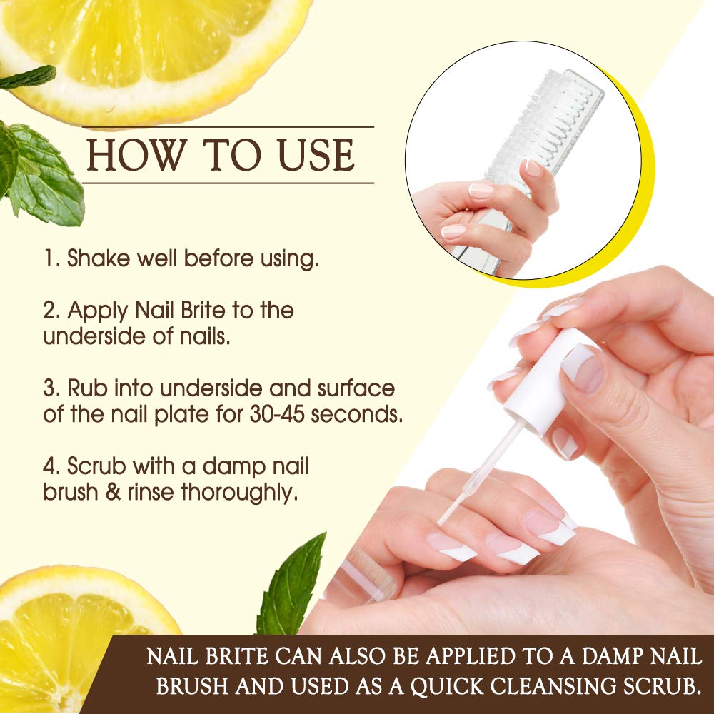 Before and after results of a professional nail clarifying treatment