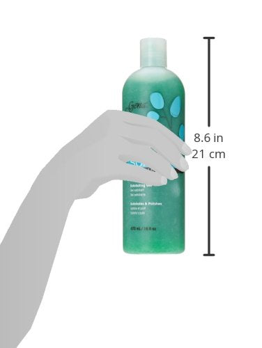 Gena professional exfoliating foot scrub gel with aloe vera and sea kelp for salon pedicure treatments.
