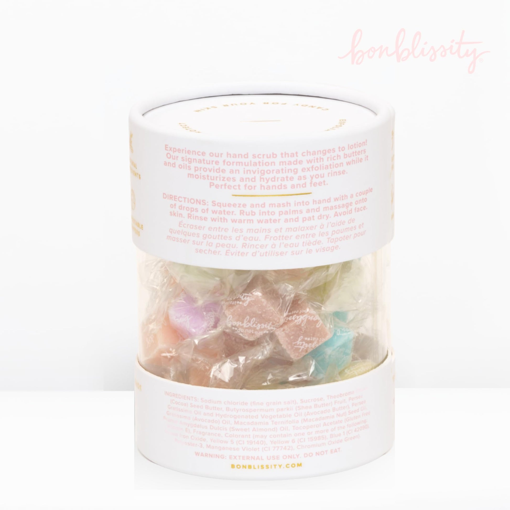 Bonblissity sugar cube packaging showing travel-friendly design