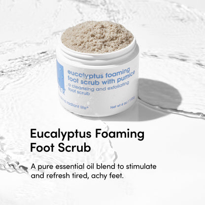 LATHER foot scrub with natural pumice stone for cracked heel repair