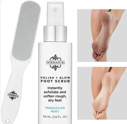 Dermasuri pedicure spa kit components side by side