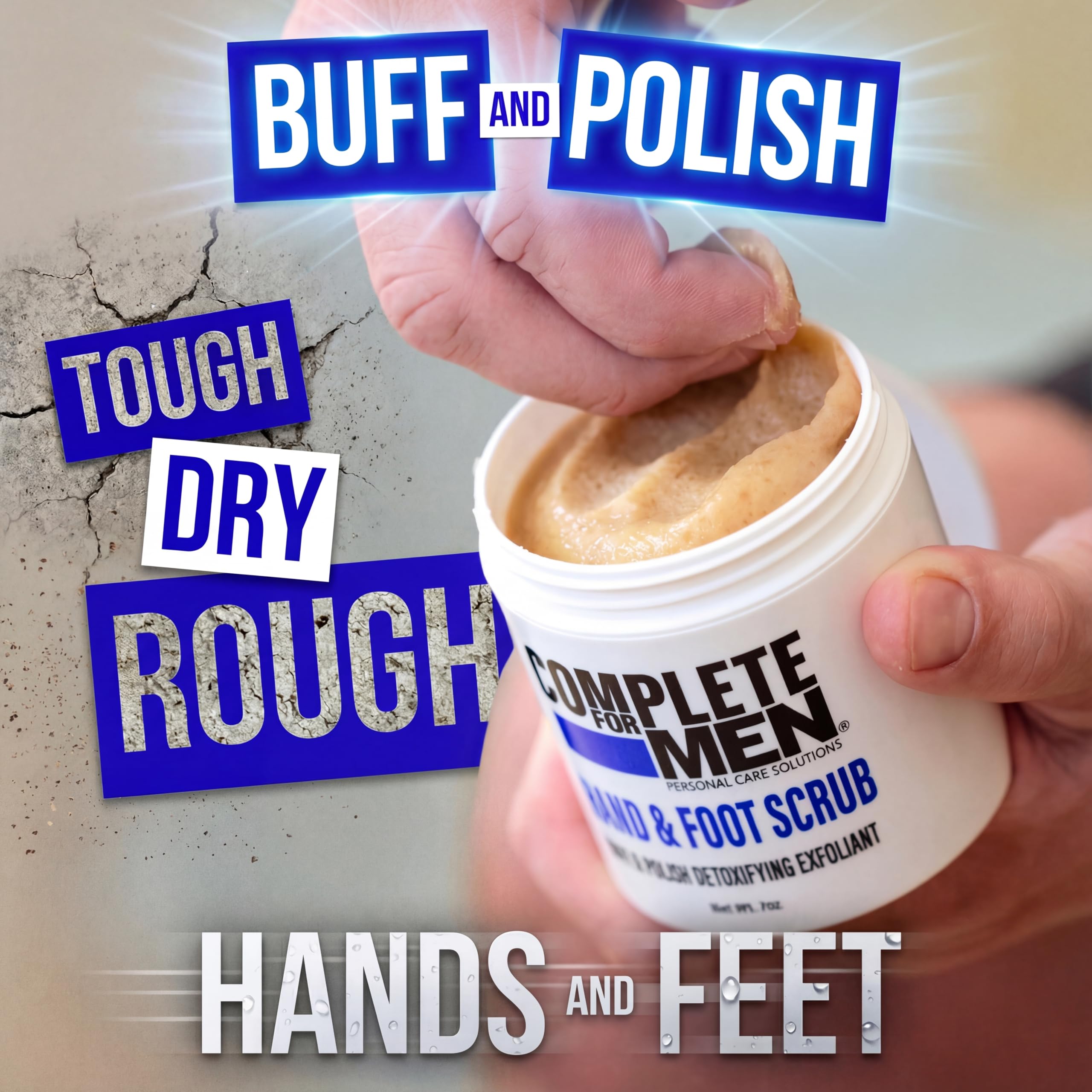 Complete For Men sugar scrub texture close up