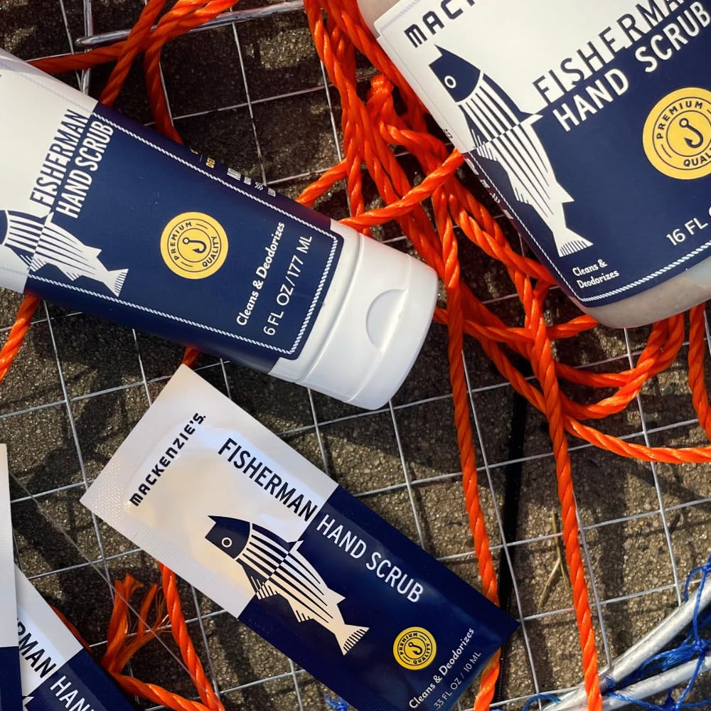 Mackenzie's Fisherman Hand Scrub packaging side view
