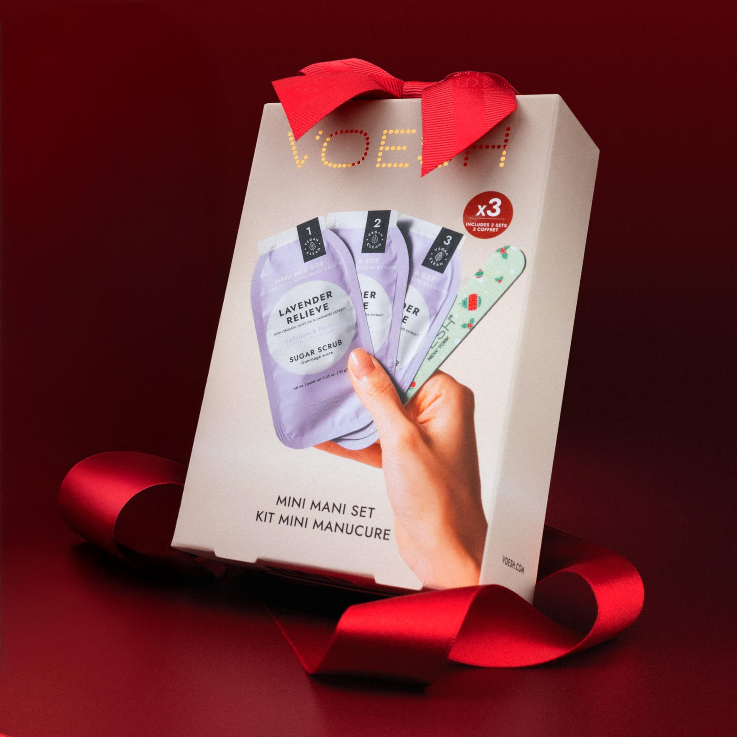 Voesh hand treatment sugar scrub sachet detail