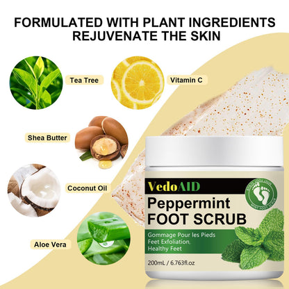Okay Peppermint Foot Scrub texture sample on hand