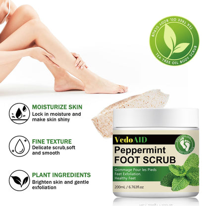Okay Peppermint Foot Scrub label details and ingredients