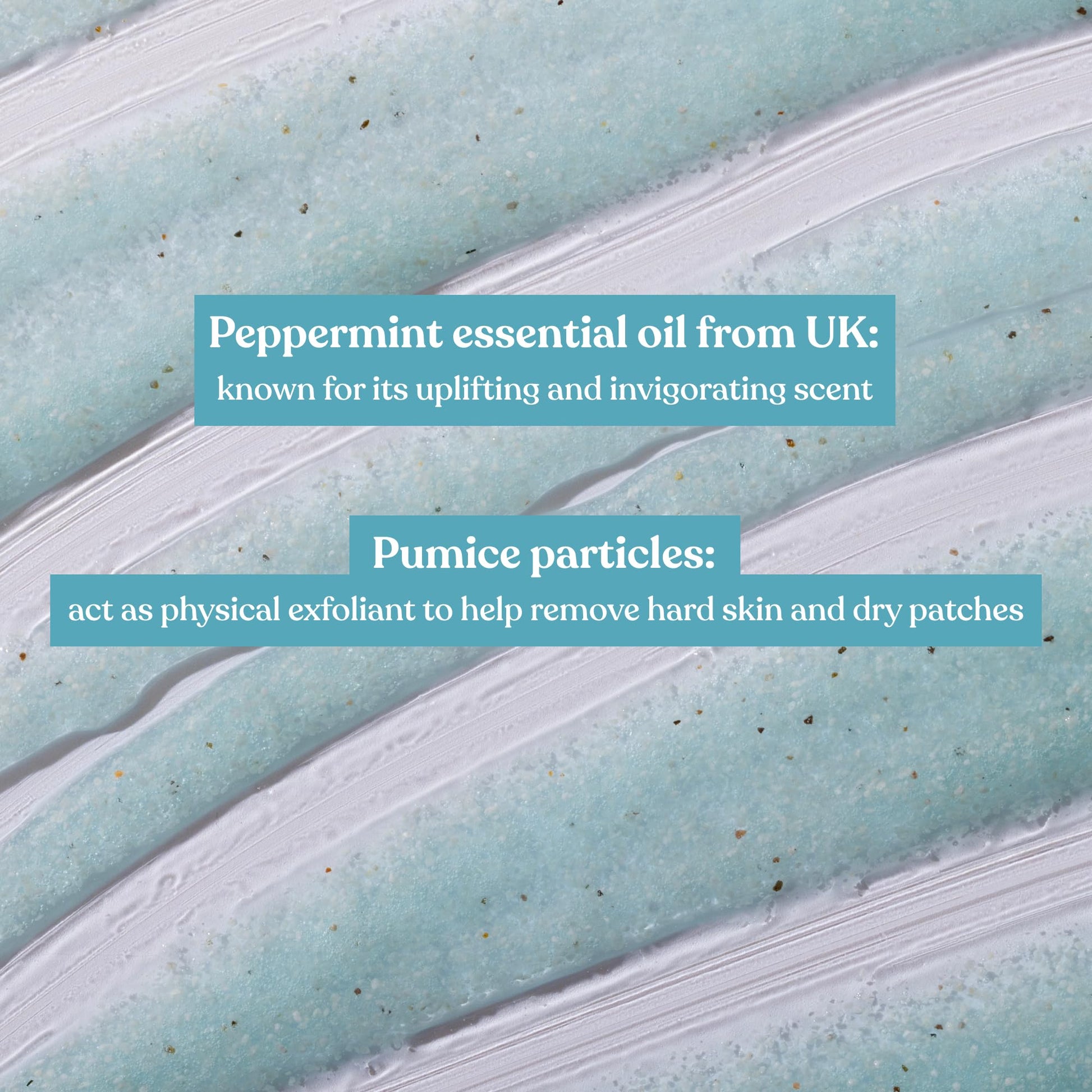 The Body Shop Peppermint Invigorating Foot Scrub texture demonstration