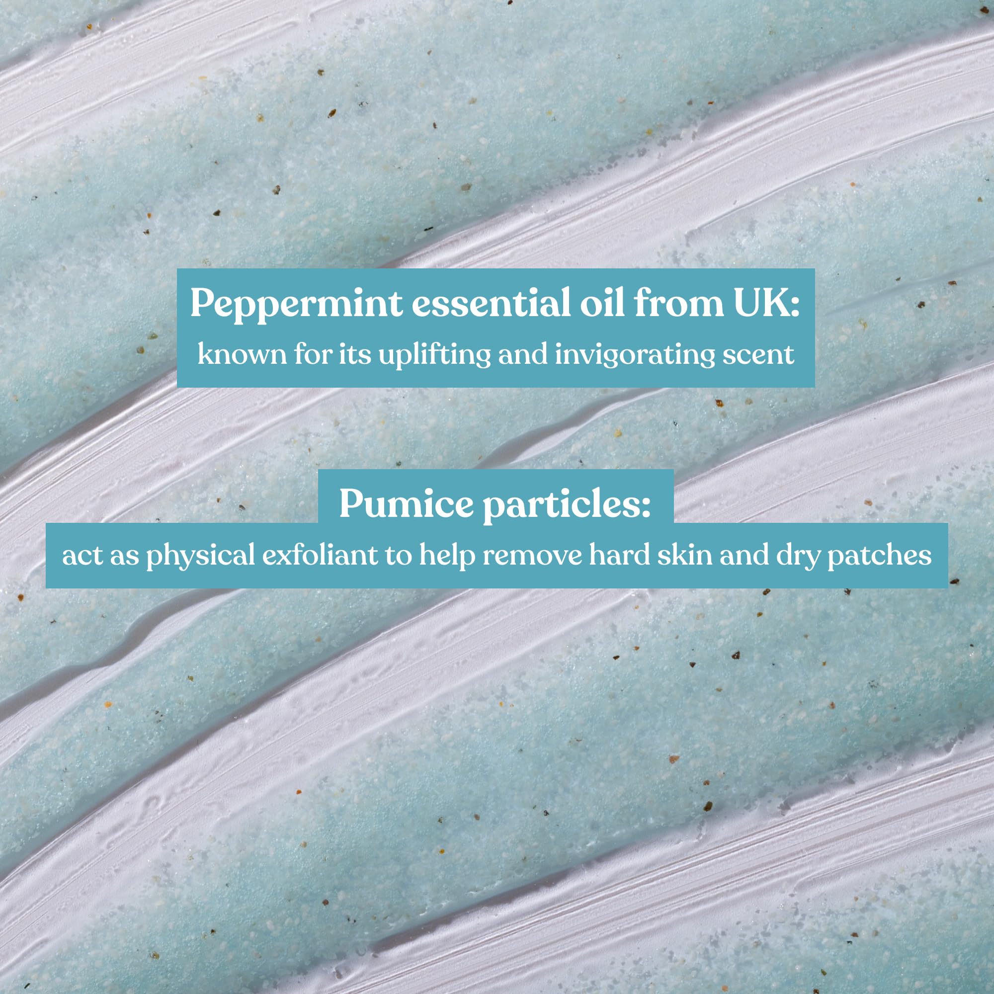 The Body Shop Peppermint Invigorating Foot Scrub texture demonstration